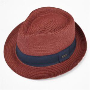 Καπέλο Καβουράκι Μπορντό με Μπλε Κορδέλα 2