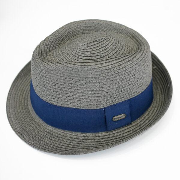 Καπέλο Καβουράκι Γκρι-Μπλε Κορδέλα