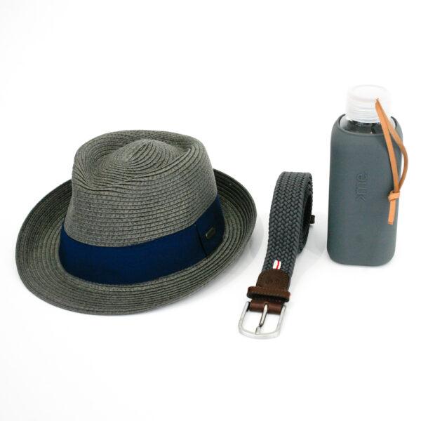 Καπέλο Καβουράκι Γκρι με Μπλε Κορδέλα