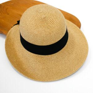 Καπέλο Γυναικείο με Φιόγκο Beige-Black 2