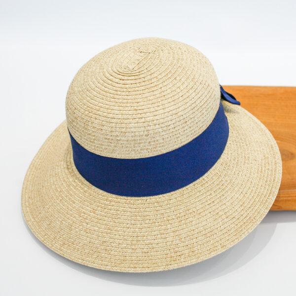 Καπέλο Γυναικείο με Φιόγκο Beige-Navy