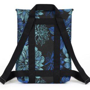 Bag Pijama Mini Flowers Backpack Blue 3