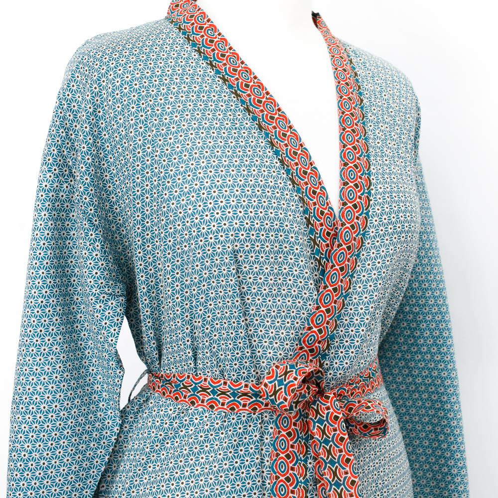 Les Belles-Vagabondes Kimono Yuki-Turquoise