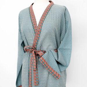 Les Belles-Vagabondes Kimono Yuki-Turquoise