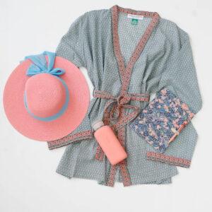 Les Belles-Vagabondes Kimono Yuki-Turquoise 6