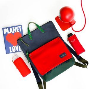 Daniel-Chong Backpack Blue+Red