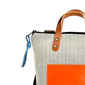 Daniel-Chong Backpack Mini Grey-Orange 2