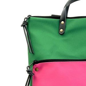 Daniel-Chong Backpack Green+Pink 2