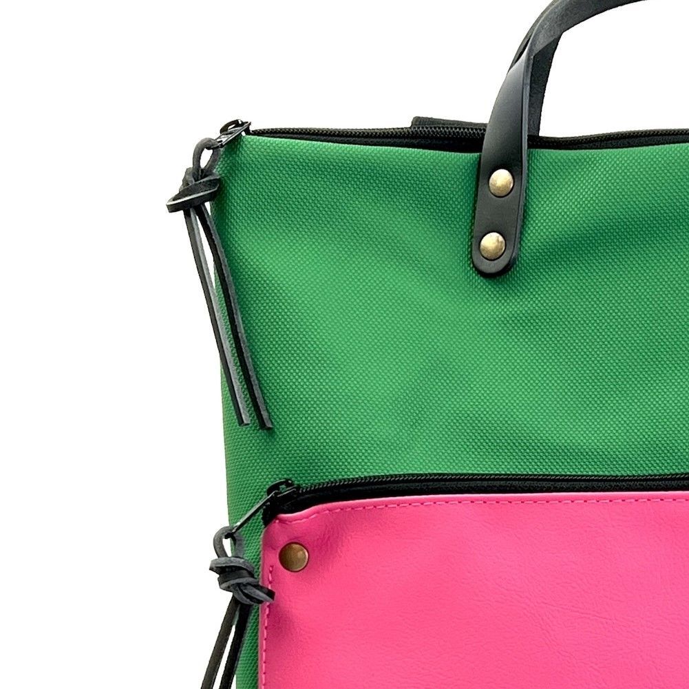 Daniel-Chong Backpack Green+Pink