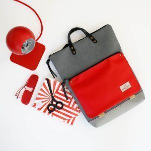 Daniel-Chong Backpack Grey+Red 4